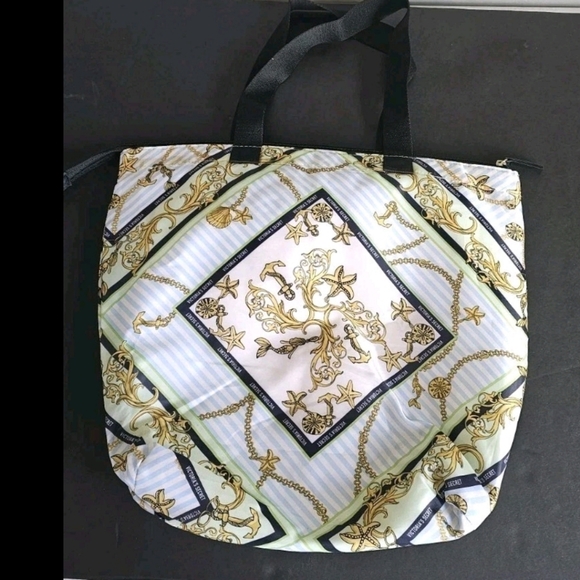 Victorias Secret Foil Lined Insulated Beach Cooler Tote Bag Seashell Maritime - Picture 5 of 15